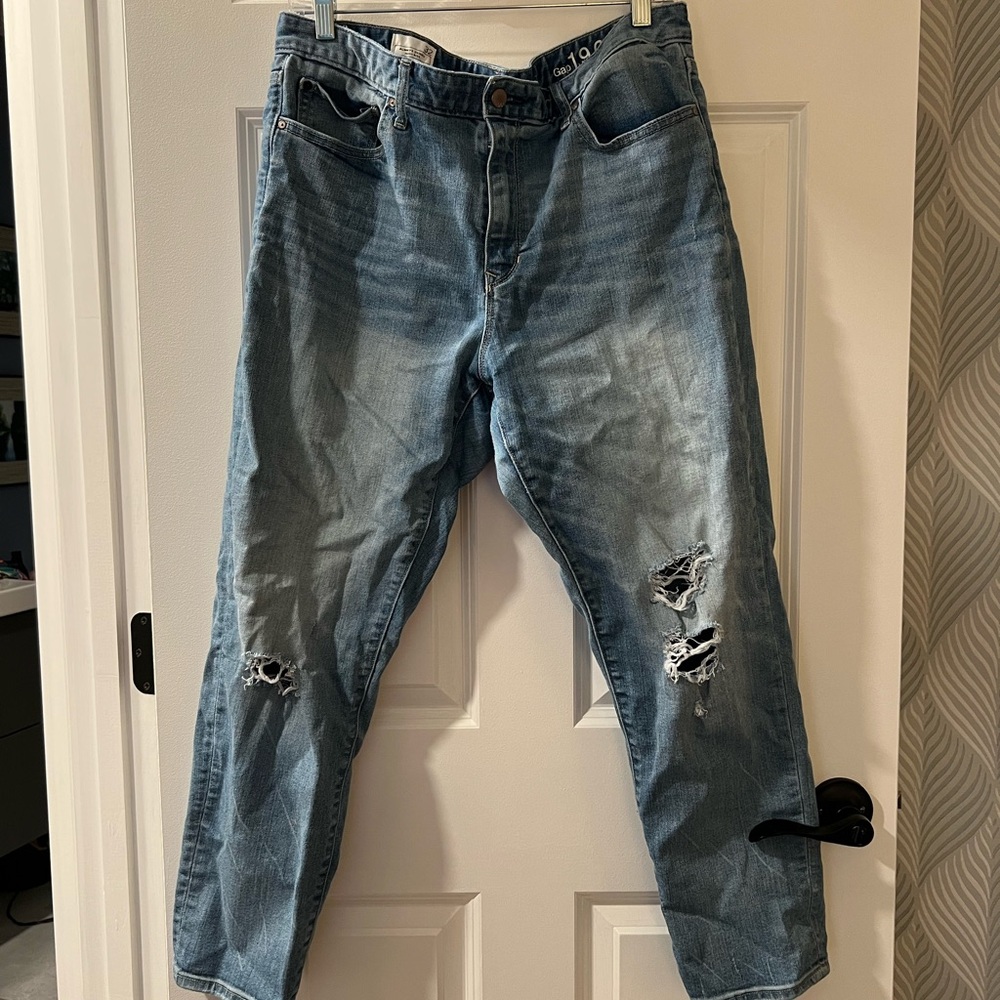 GAP Women’s Relaxed Distressed Denim Jeans